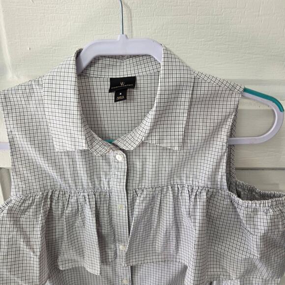 Worthington button-front open shoulder Blouse womans size Small - Picture 4 of 8